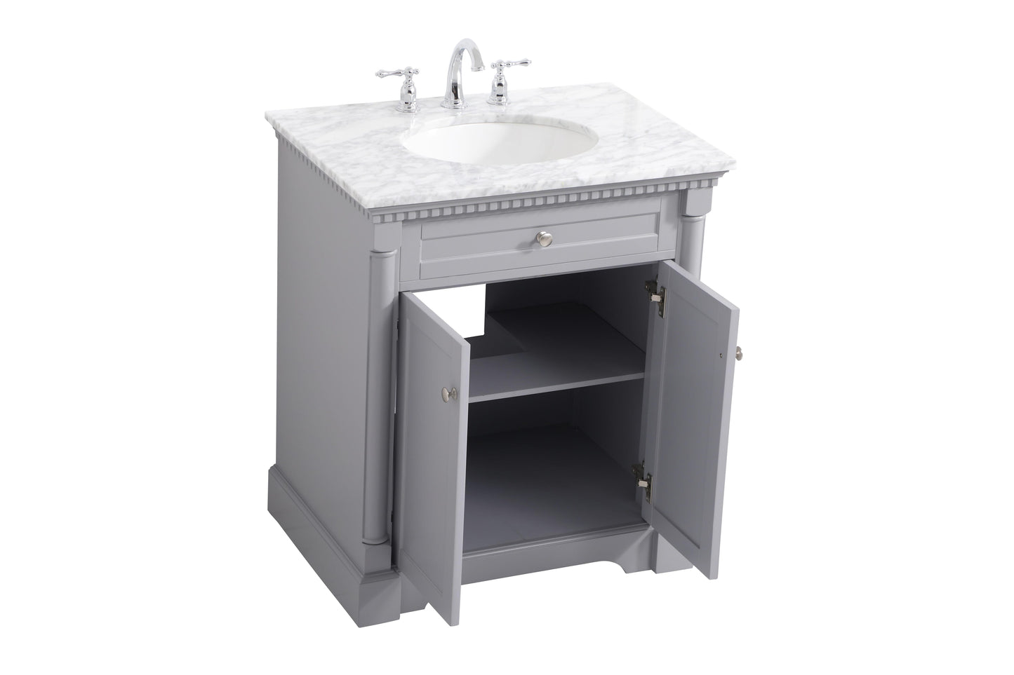 30 inch Single Bathroom Vanity in Grey