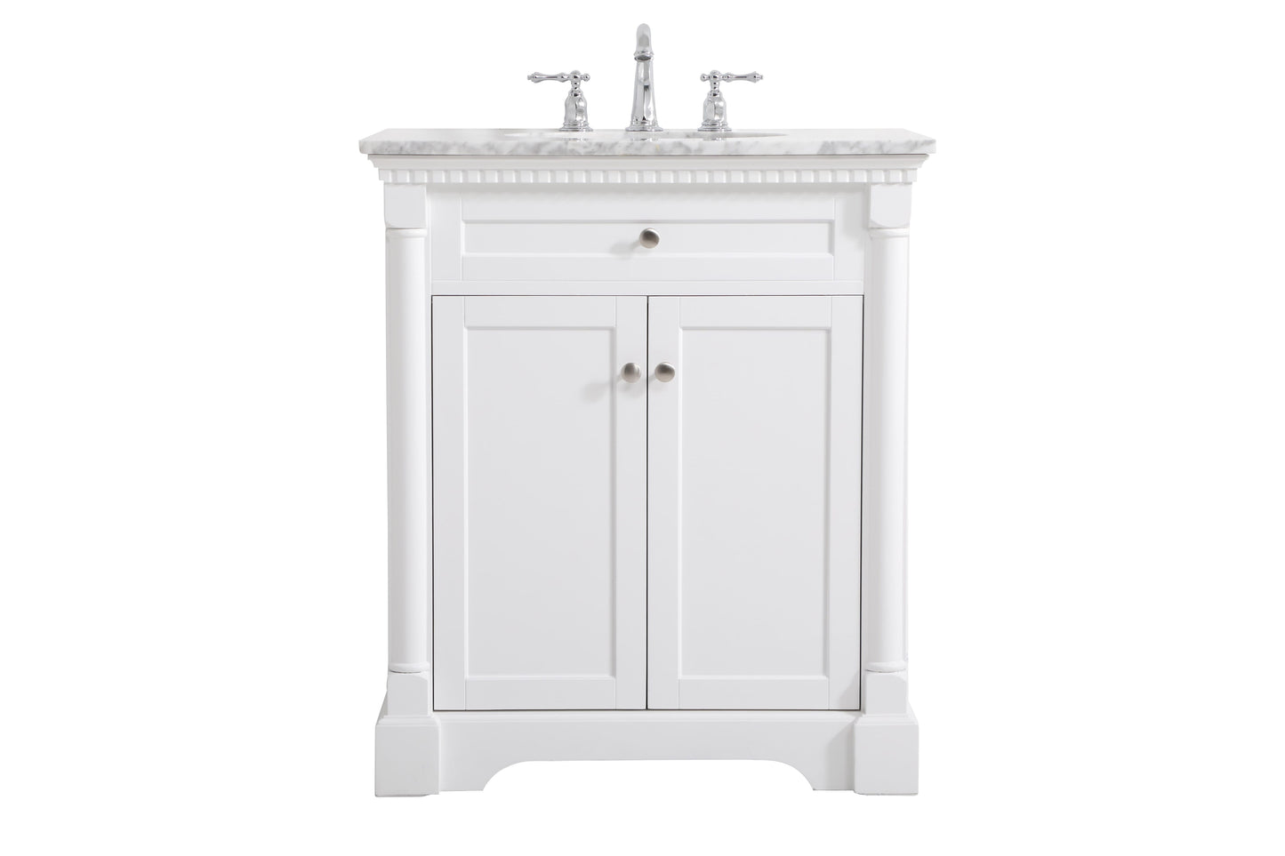 30 inch Single Bathroom Vanity in White