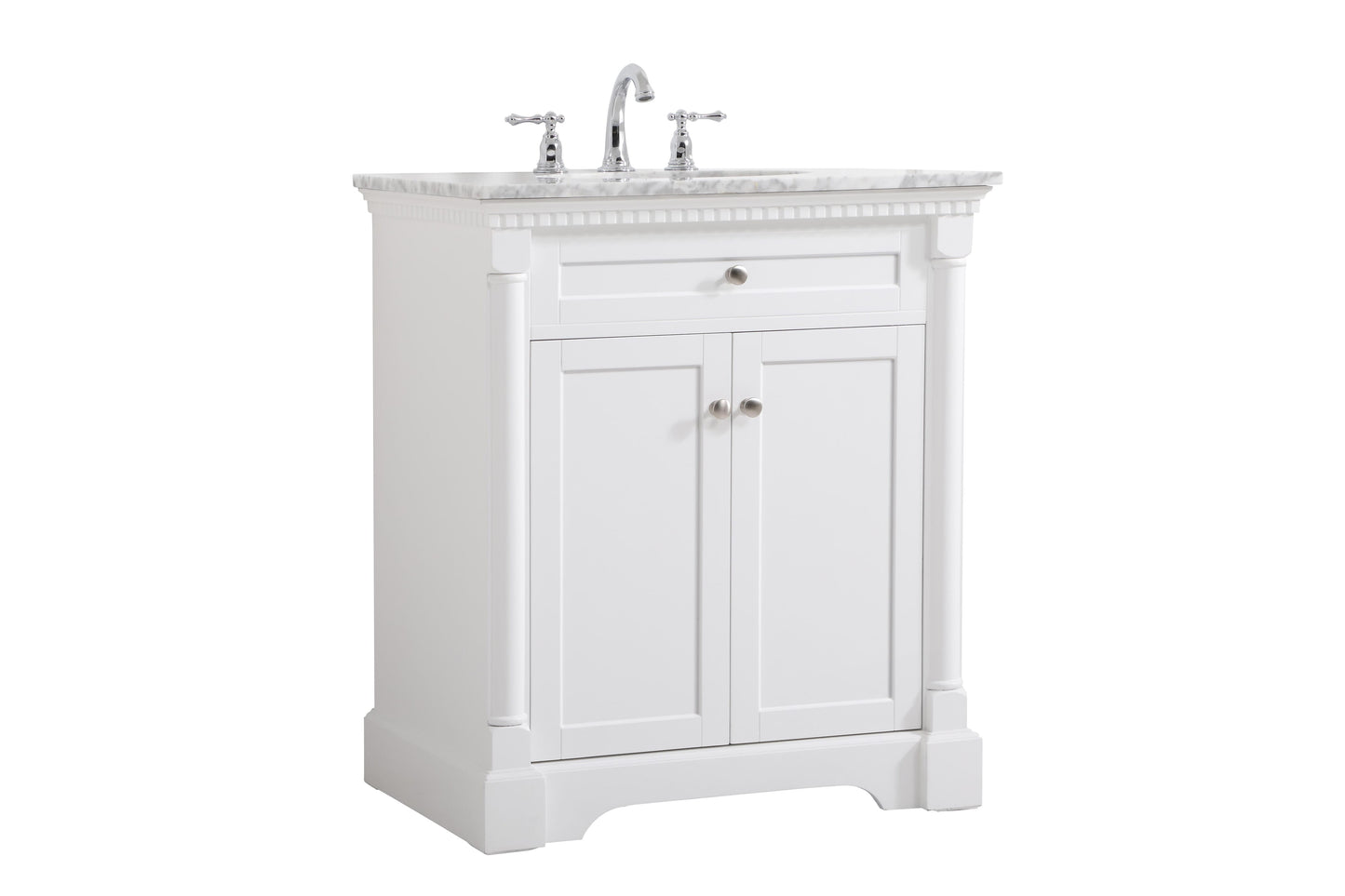 30 inch Single Bathroom Vanity in White