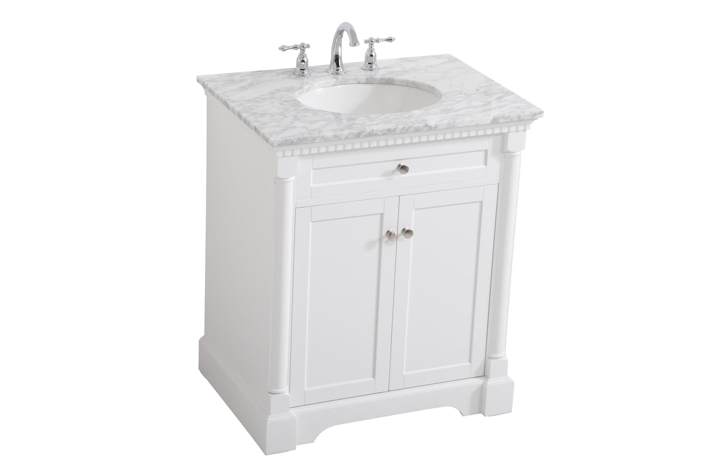 30 inch Single Bathroom Vanity in White