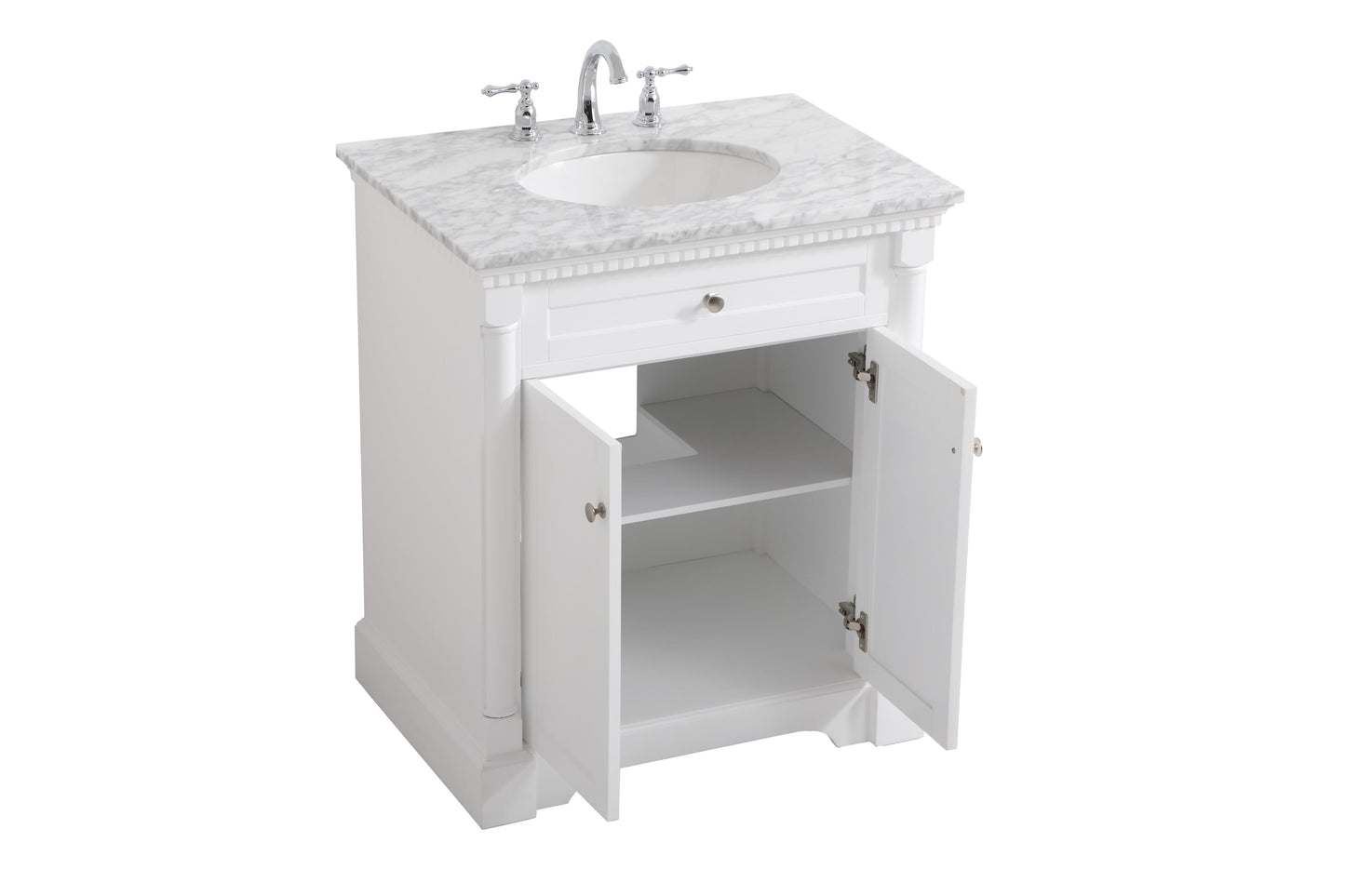 30 inch Single Bathroom Vanity in White