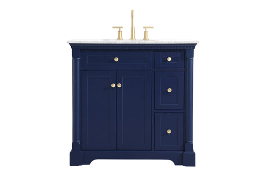 36 inch Single Bathroom Vanity in Blue