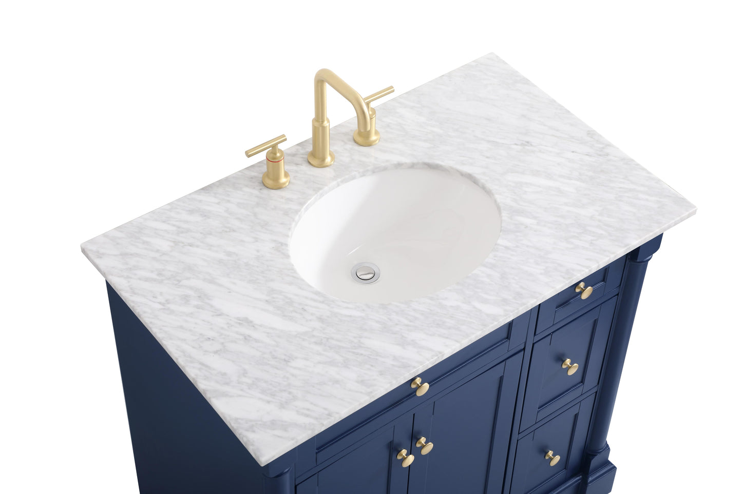 36 inch Single Bathroom Vanity in Blue