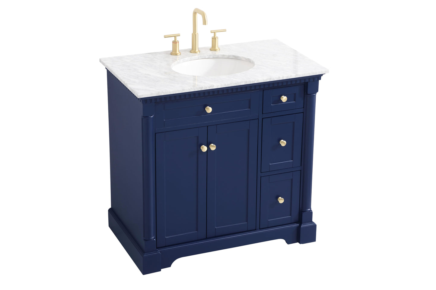 36 inch Single Bathroom Vanity in Blue