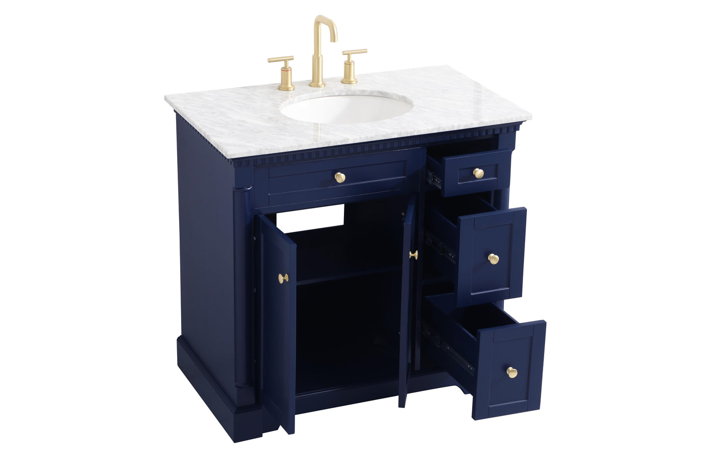 36 inch Single Bathroom Vanity in Blue