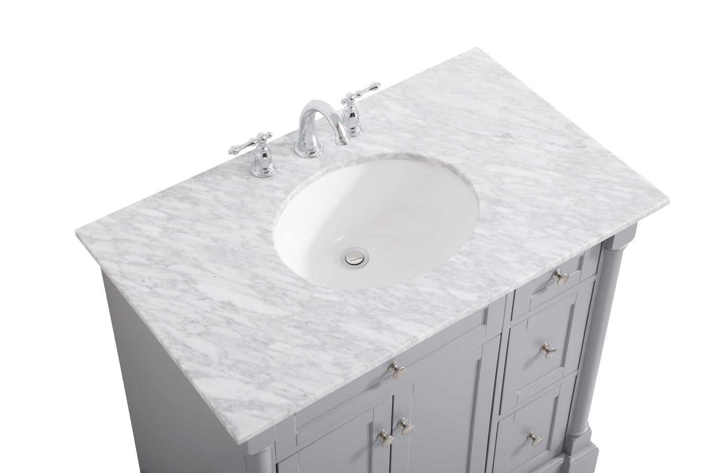 36 inch Single Bathroom Vanity in Grey