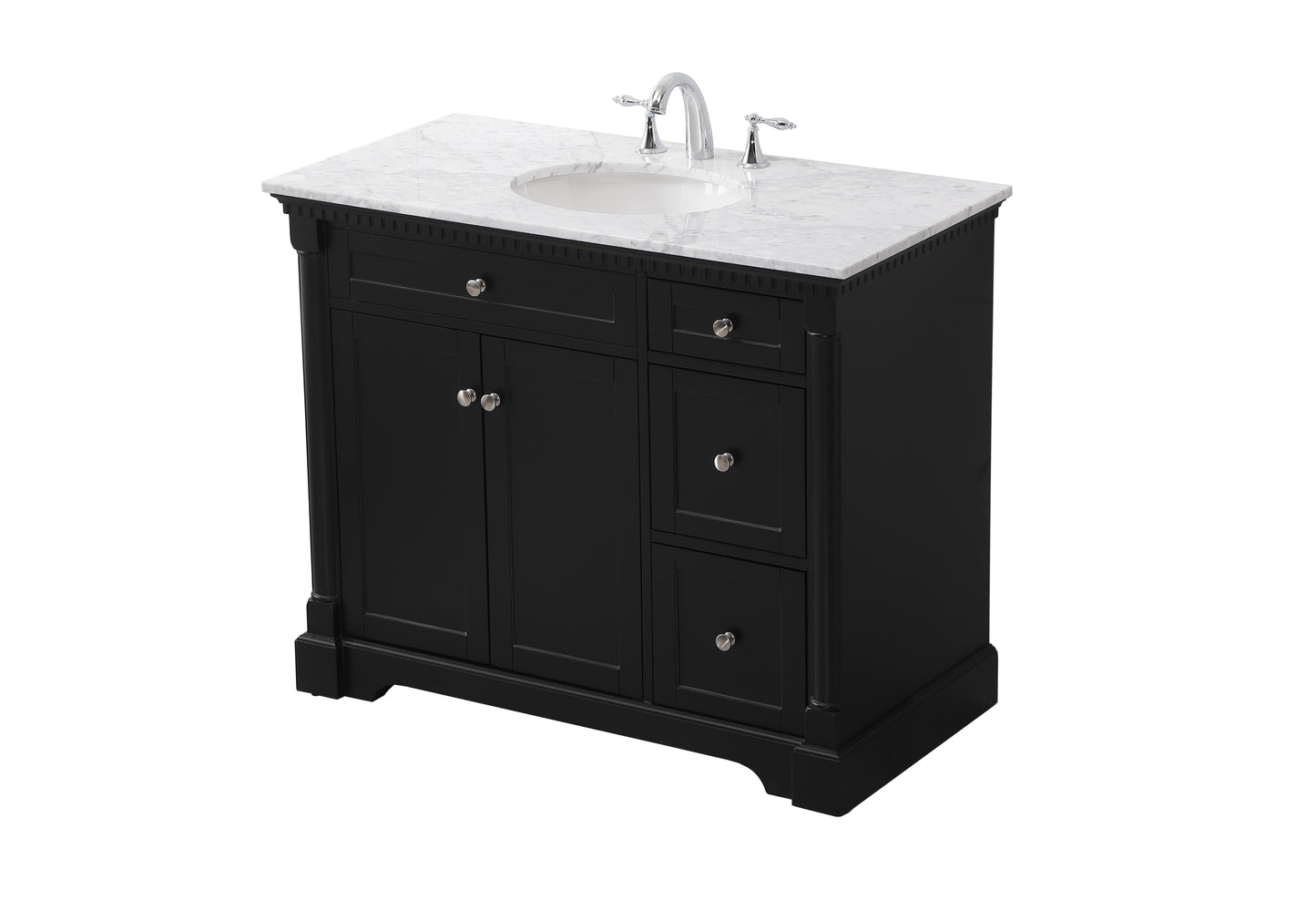 42 inch Single Bathroom Vanity Set in Black - BC4404235BK