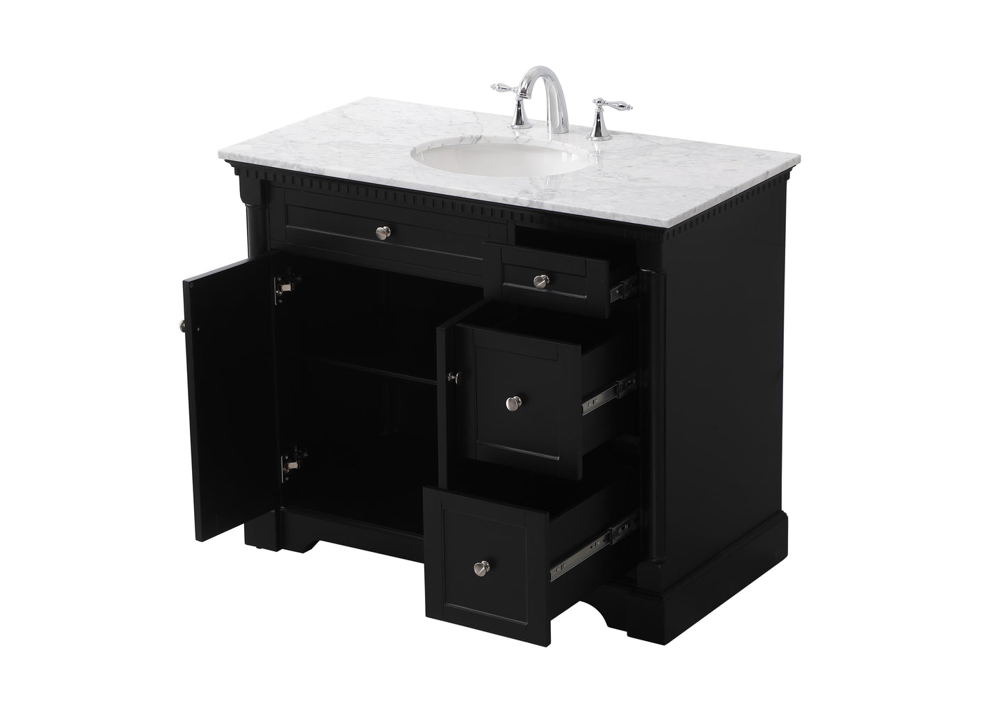 42 inch Single Bathroom Vanity Set in Black - BC4404235BK