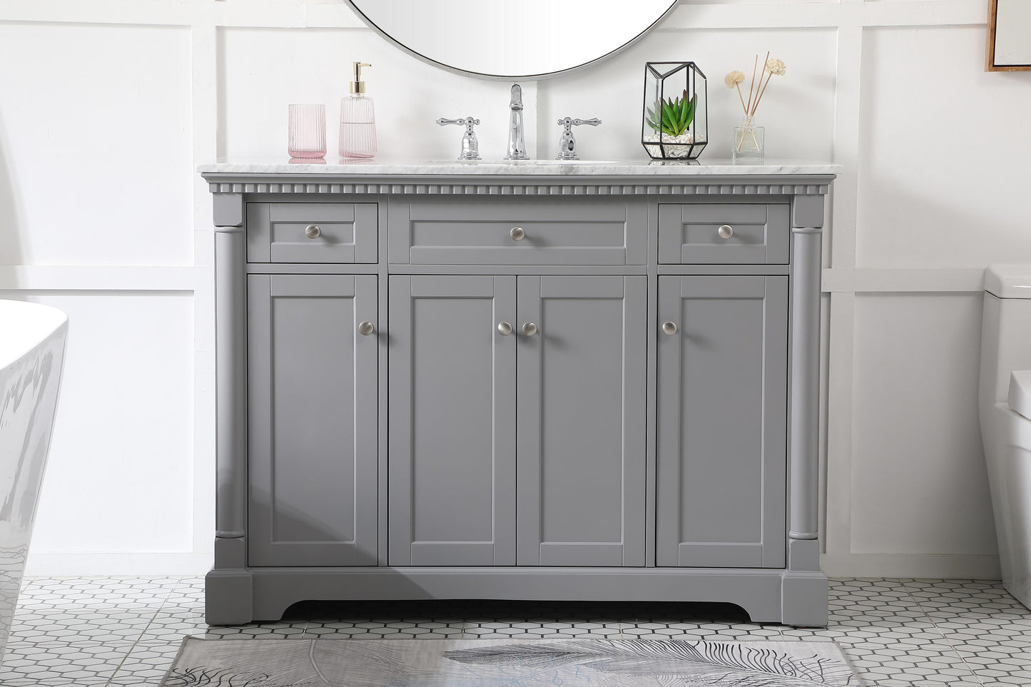 48 inch Single Bathroom Vanity in Grey