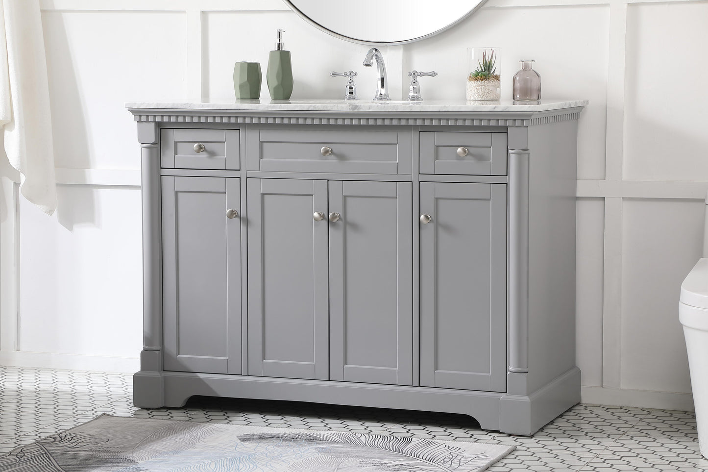 48 inch Single Bathroom Vanity in Grey