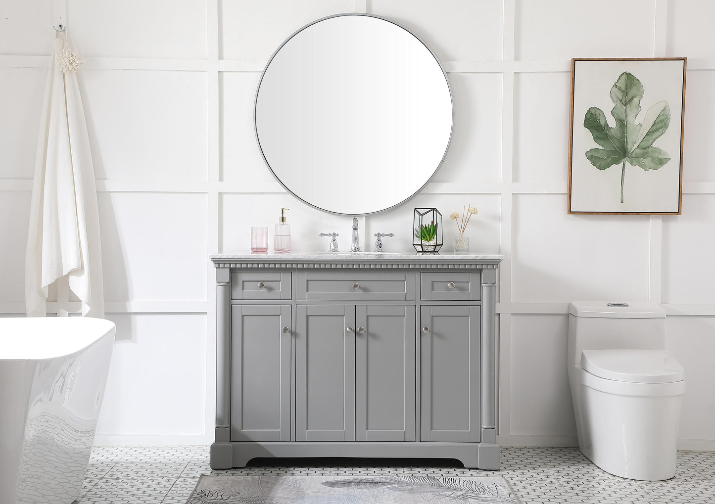 48 inch Single Bathroom Vanity in Grey