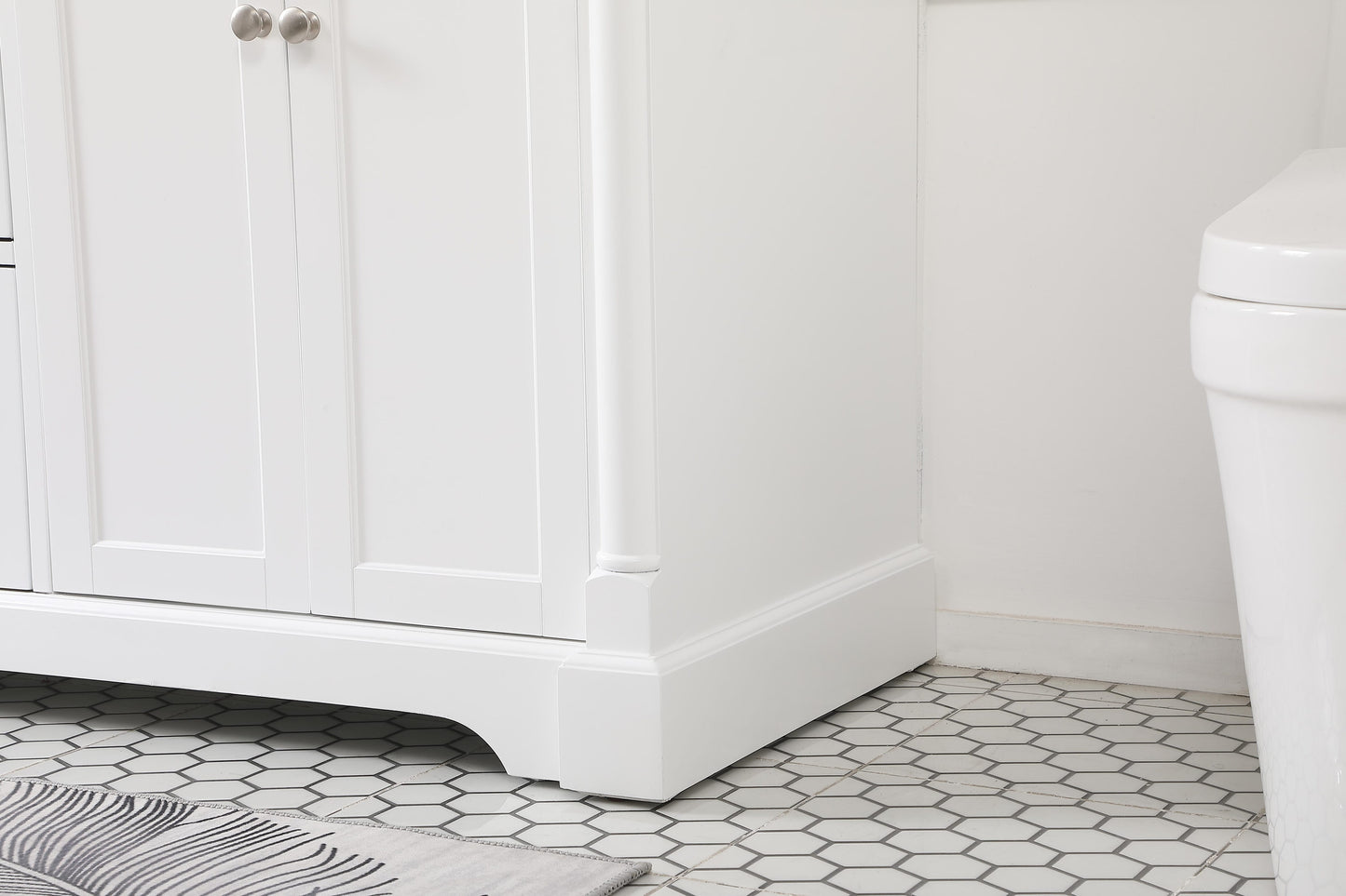 60 inch Double Bathroom Vanity in White