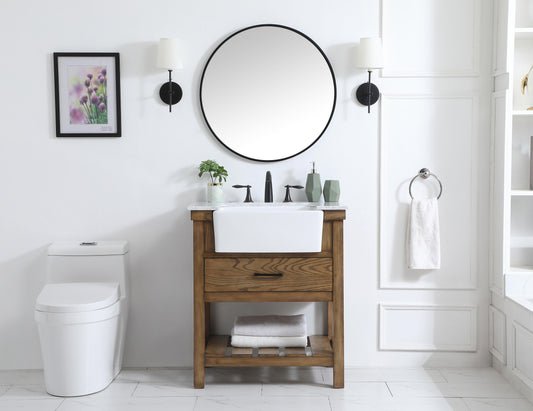 30 inch Single Bathroom Vanity in Driftwood - BC4503034DW