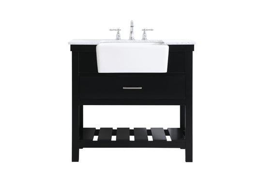 36 inch Single Bathroom Vanity in Black