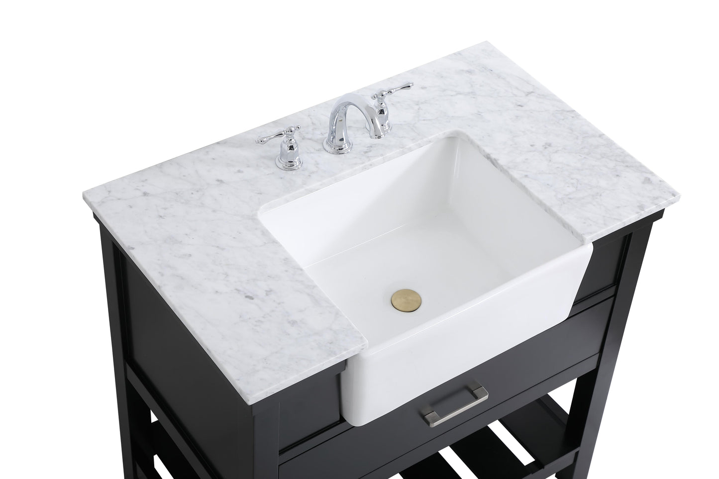 36 inch Single Bathroom Vanity in Black