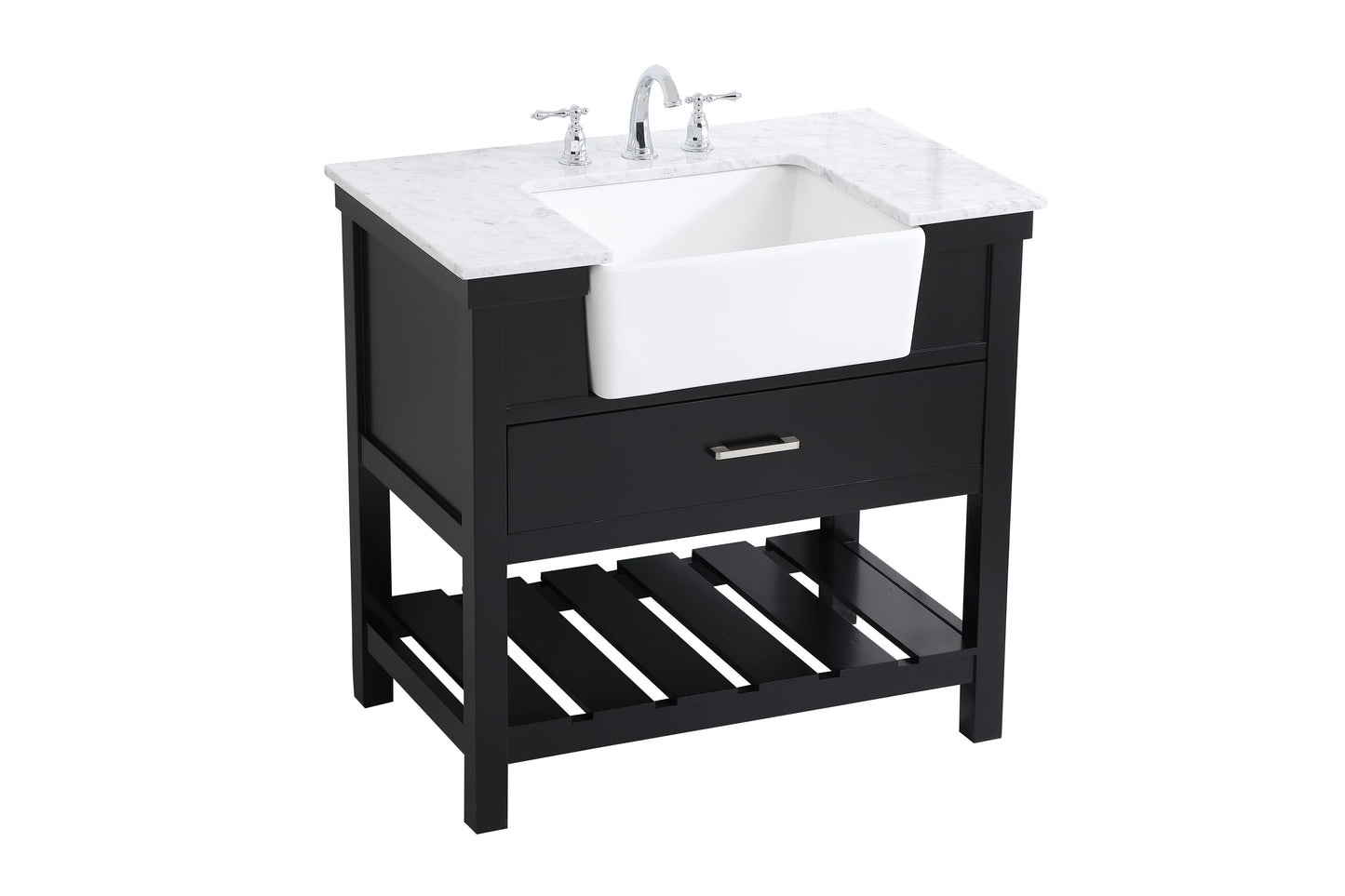 36 inch Single Bathroom Vanity in Black