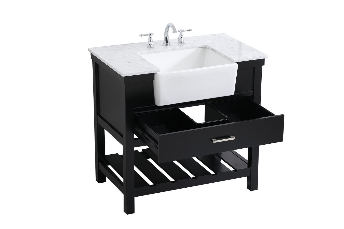 36 inch Single Bathroom Vanity in Black