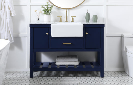 48 inch Single Bathroom Vanity in Blue - BC4504834BL