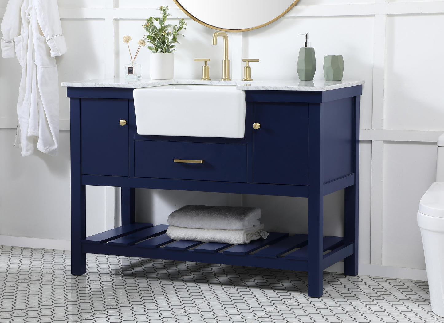 48 inch Single Bathroom Vanity in Blue - BC4504834BL