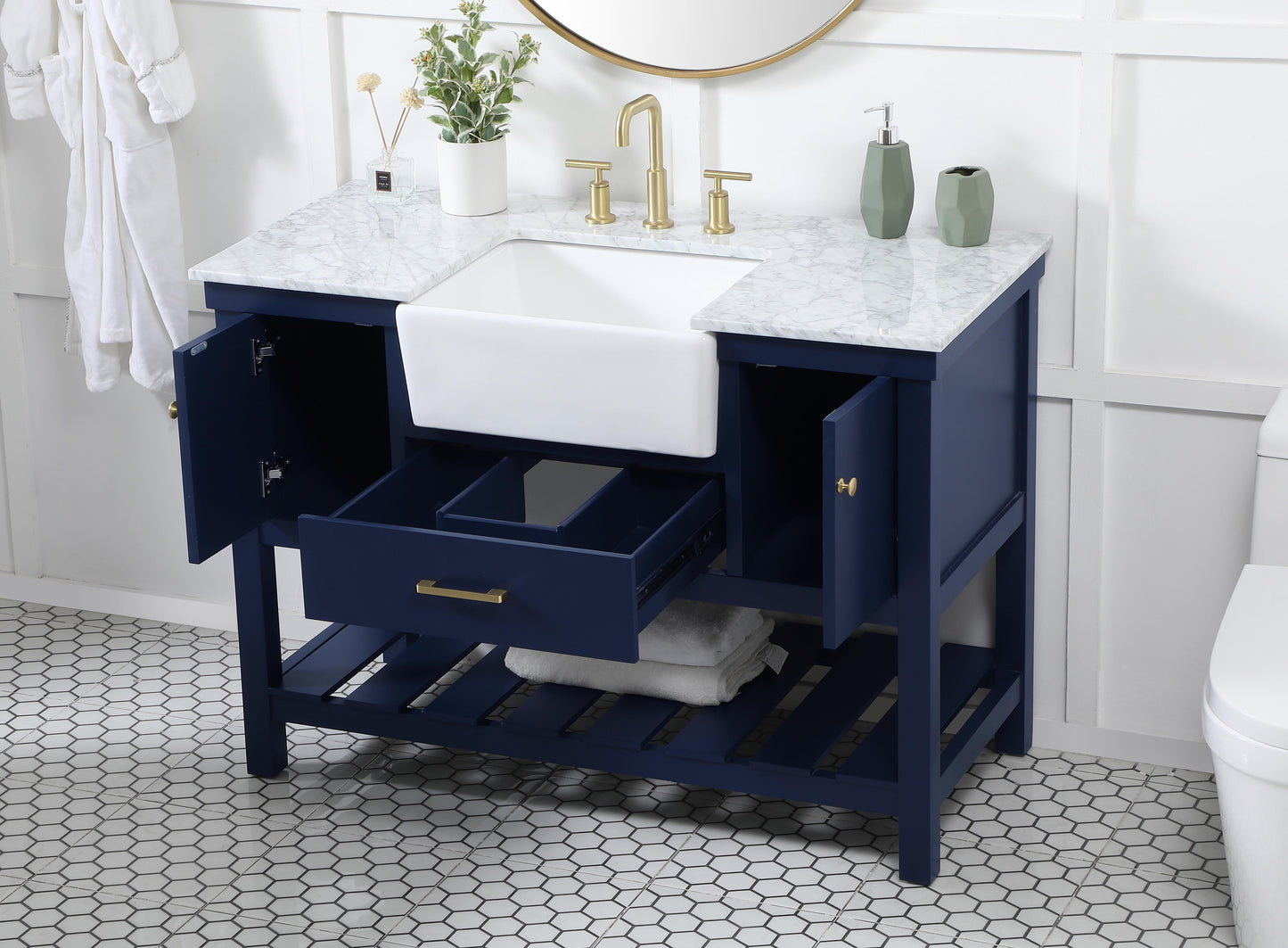 48 inch Single Bathroom Vanity in Blue - BC4504834BL