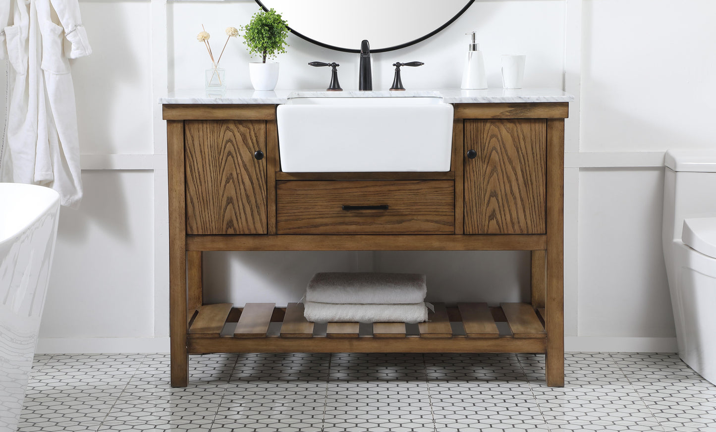 48 inch Single Bathroom Vanity in Driftwood - BC4504834DW