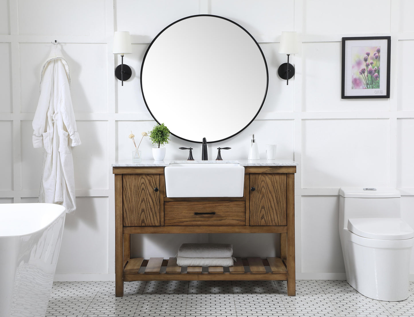 48 inch Single Bathroom Vanity in Driftwood - BC4504834DW