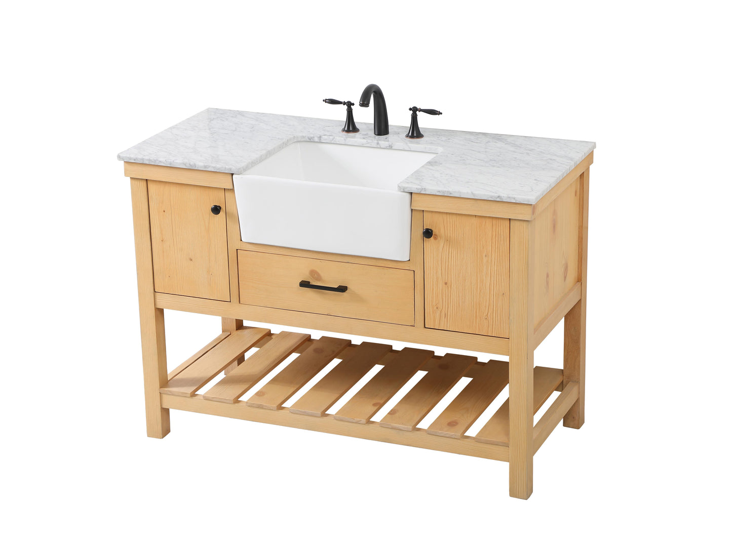 48 inch Single Bathroom Vanity in Natural Wood