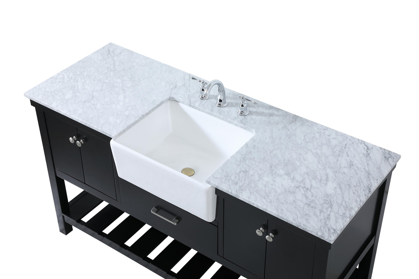 60 inch Single Bathroom Vanity in Black