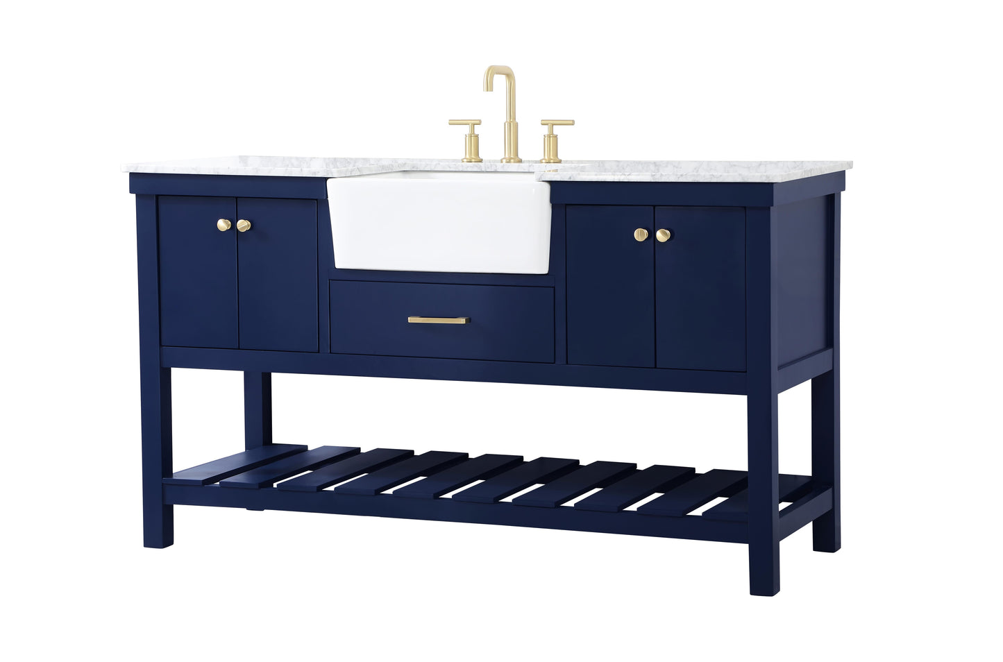 60 inch Single Bathroom Vanity in Blue