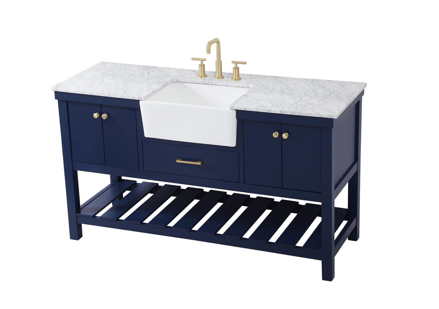 60 inch Single Bathroom Vanity in Blue