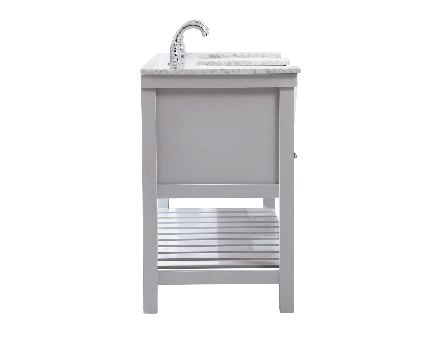 60 inch Double Bathroom Vanity in Grey