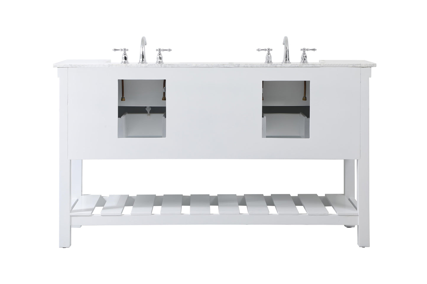 60 inch Double Bathroom Vanity in White