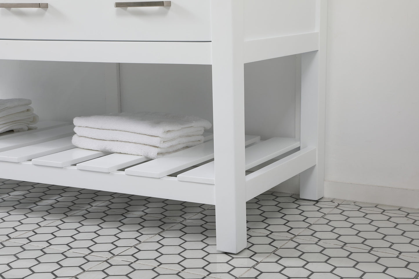 60 inch Double Bathroom Vanity in White