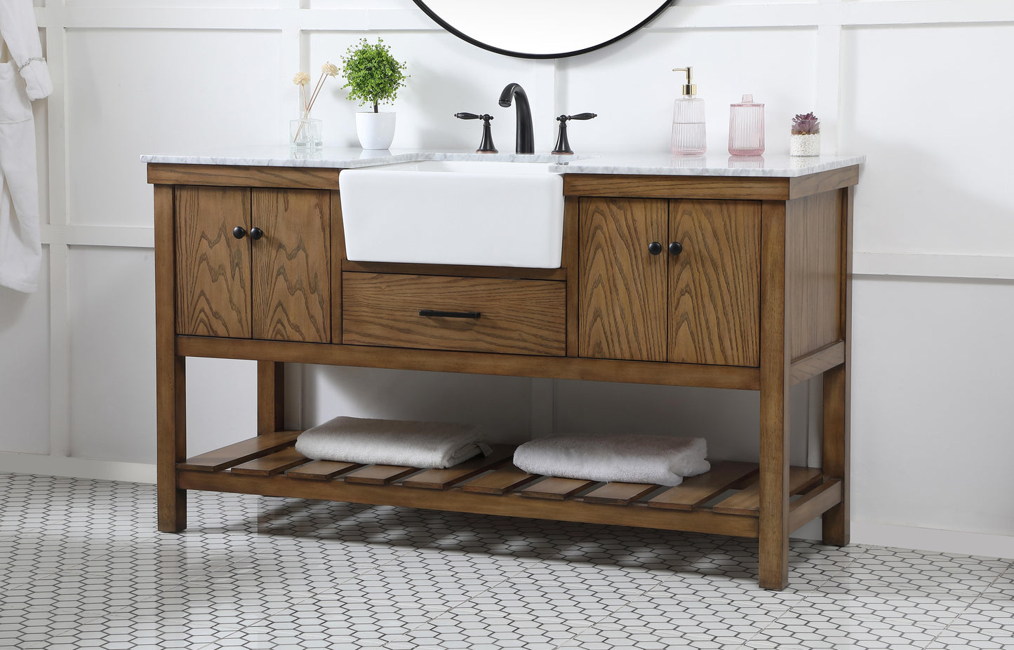 60 inch Single Bathroom Vanity in Driftwood - BC4506034DW