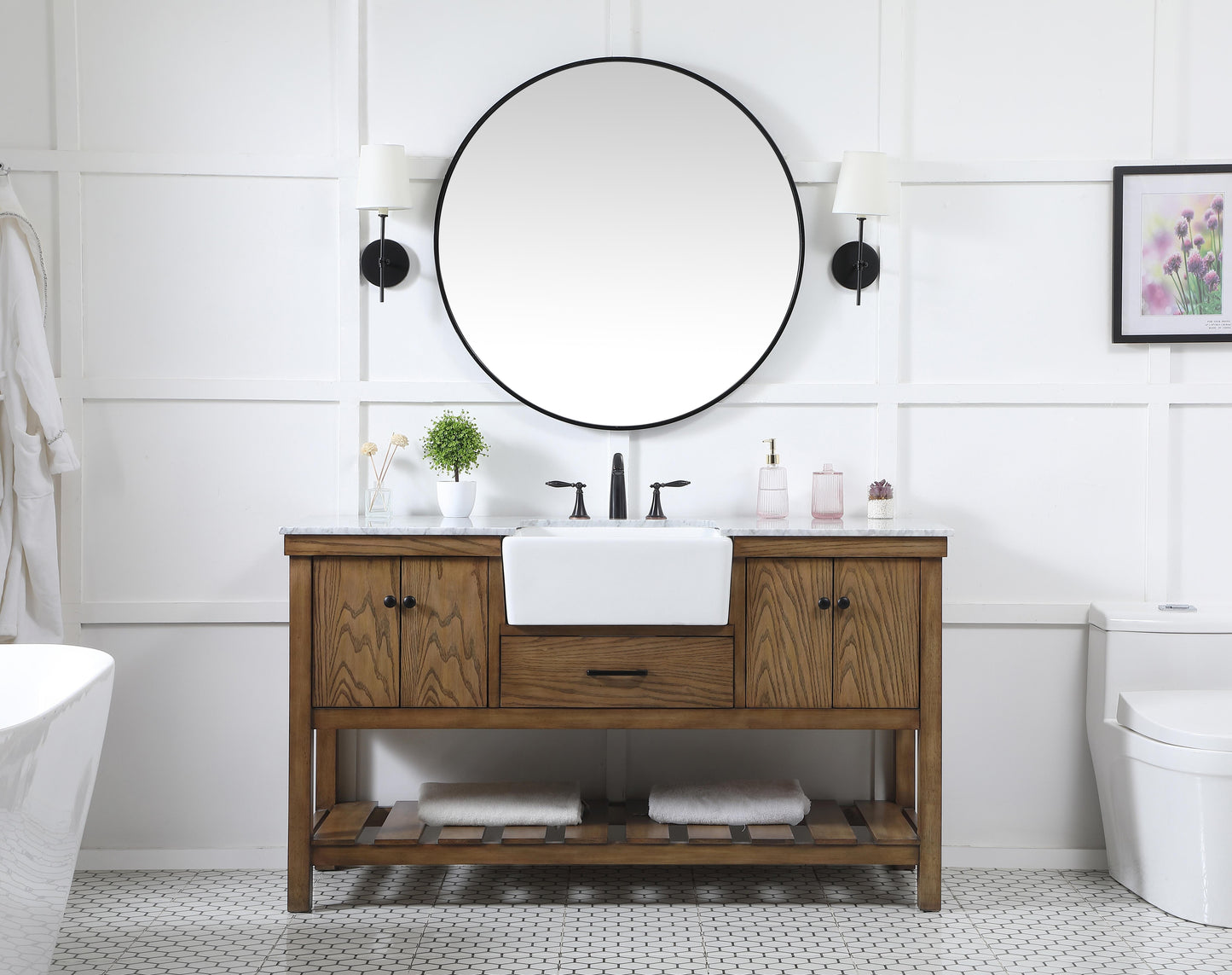 60 inch Single Bathroom Vanity in Driftwood - BC4506034DW