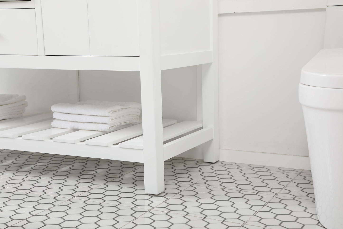 60 inch Single Bathroom Vanity in White