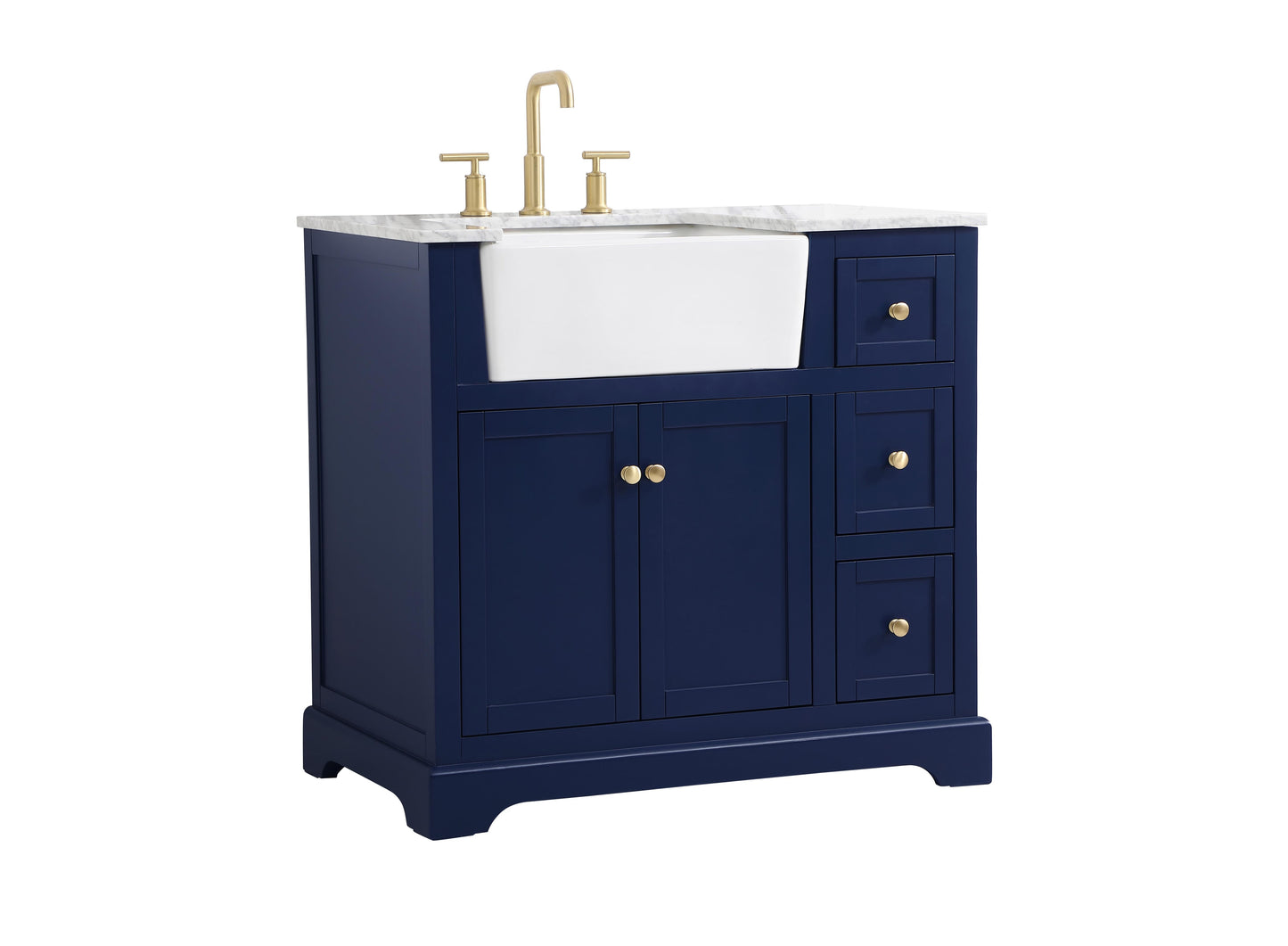 36 inch Single Bathroom Vanity in Blue