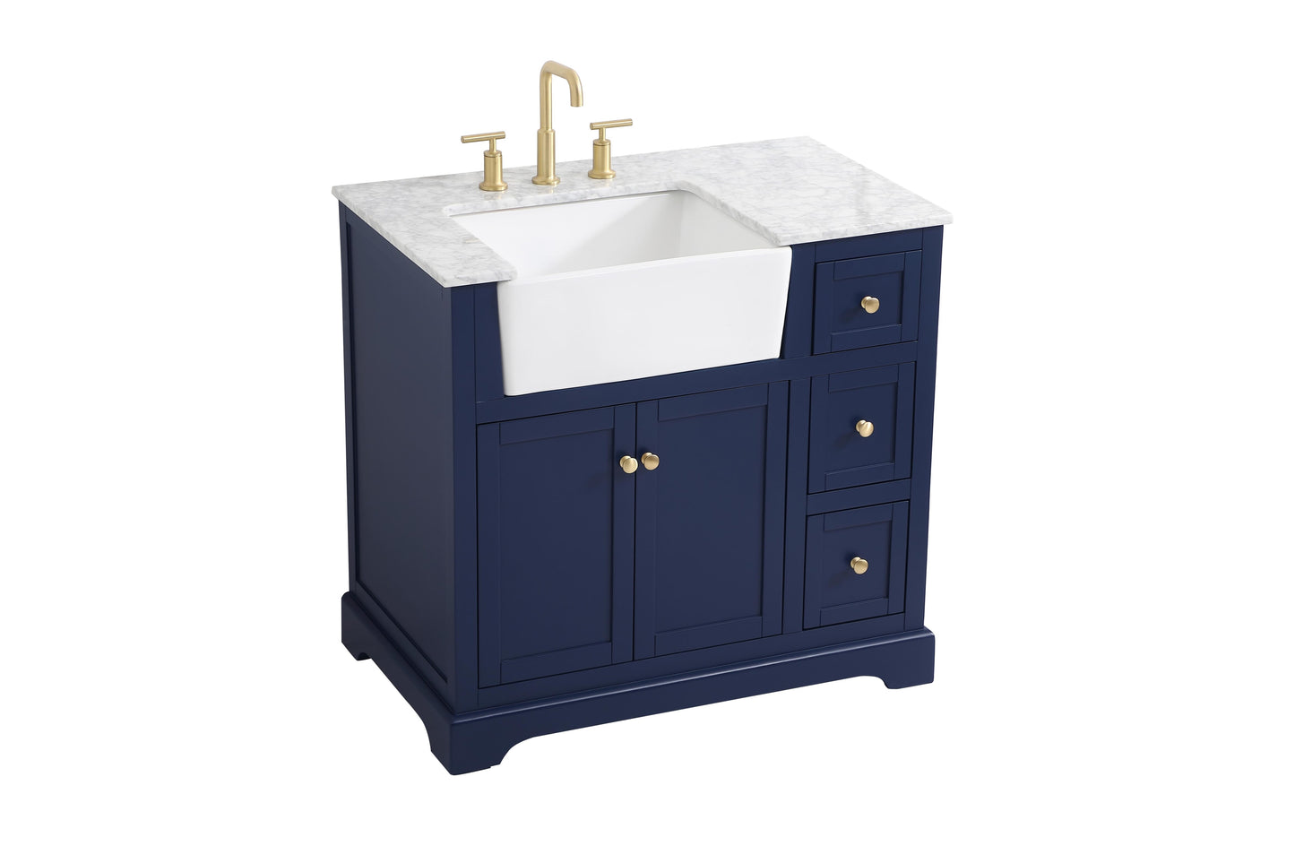 36 inch Single Bathroom Vanity in Blue