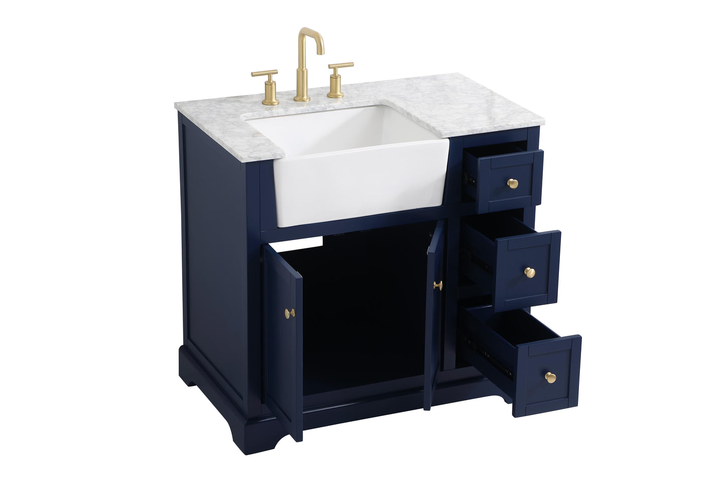 36 inch Single Bathroom Vanity in Blue