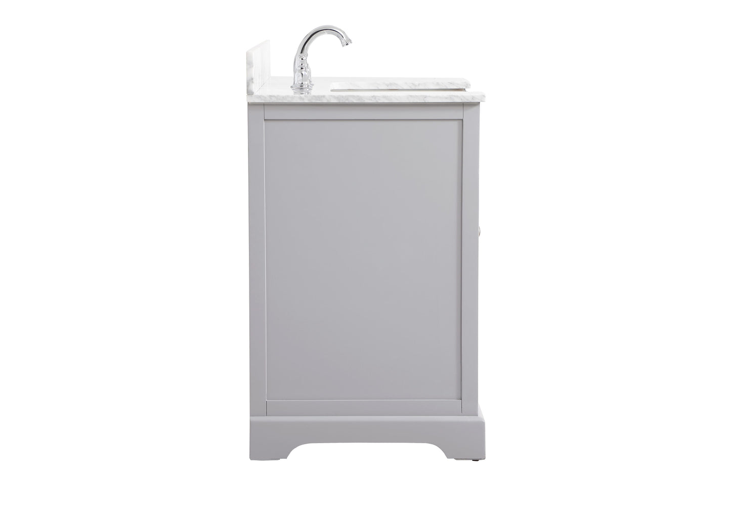 36 inch Single Bathroom Vanity in Grey with backsplash