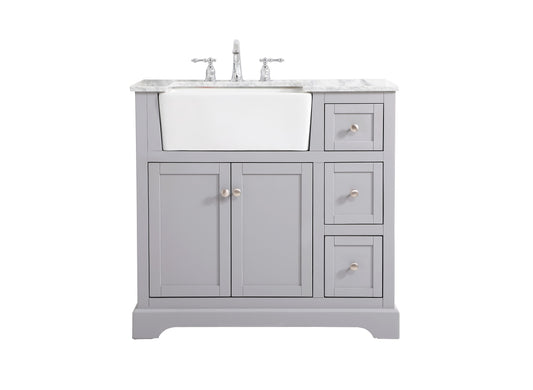 36 inch Single Bathroom Vanity in Grey