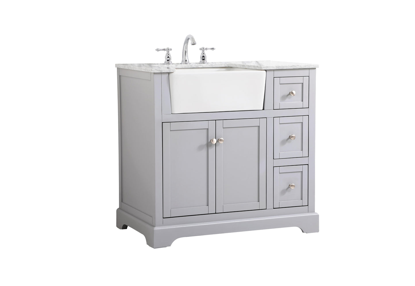 36 inch Single Bathroom Vanity in Grey