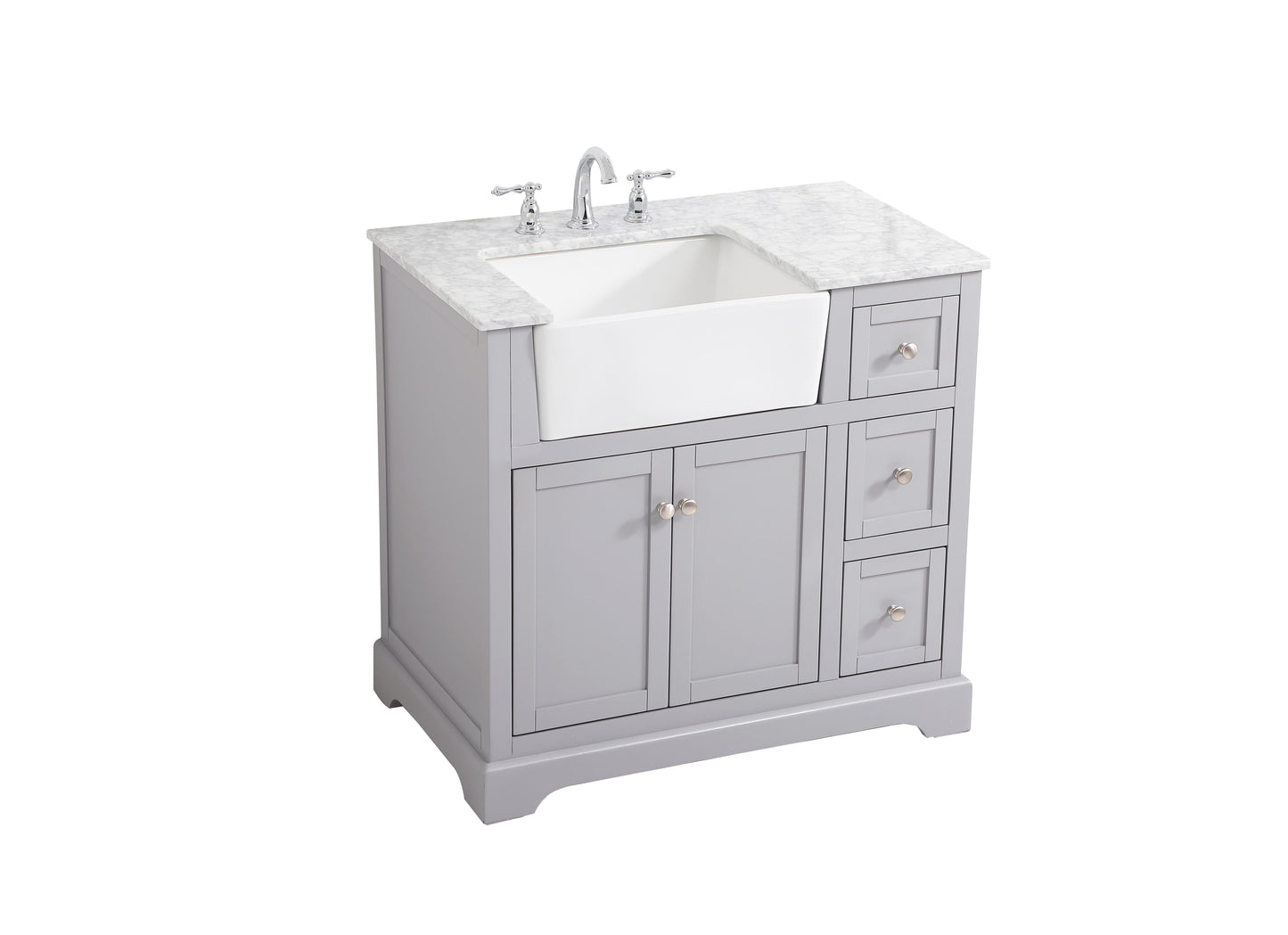 36 inch Single Bathroom Vanity in Grey