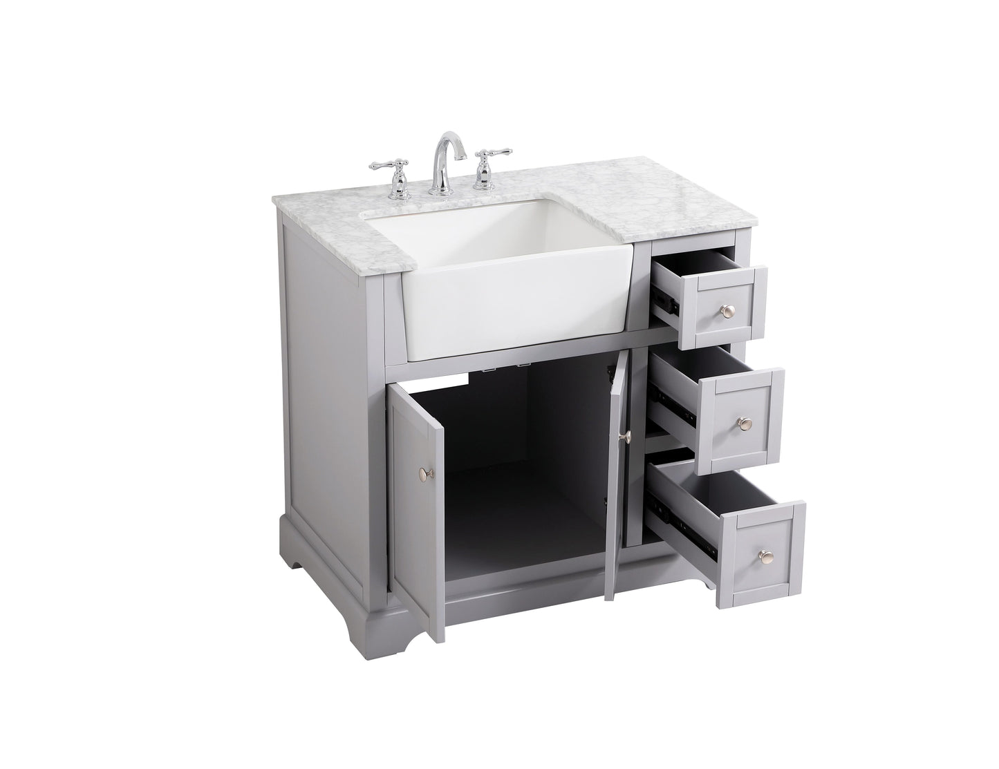 36 inch Single Bathroom Vanity in Grey