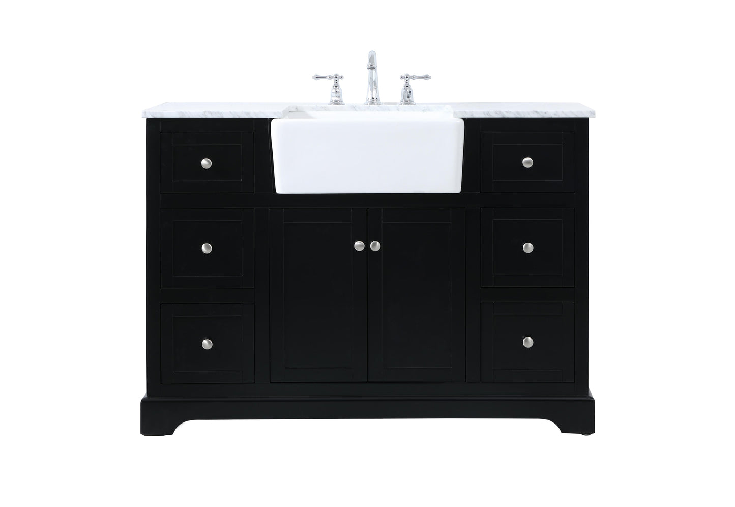 48 inch Single Bathroom Vanity in Black