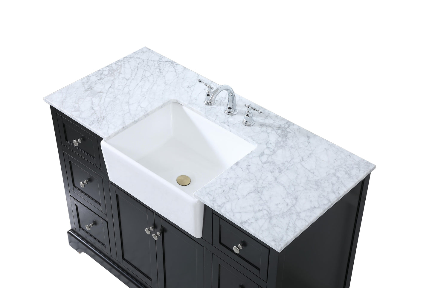 48 inch Single Bathroom Vanity in Black