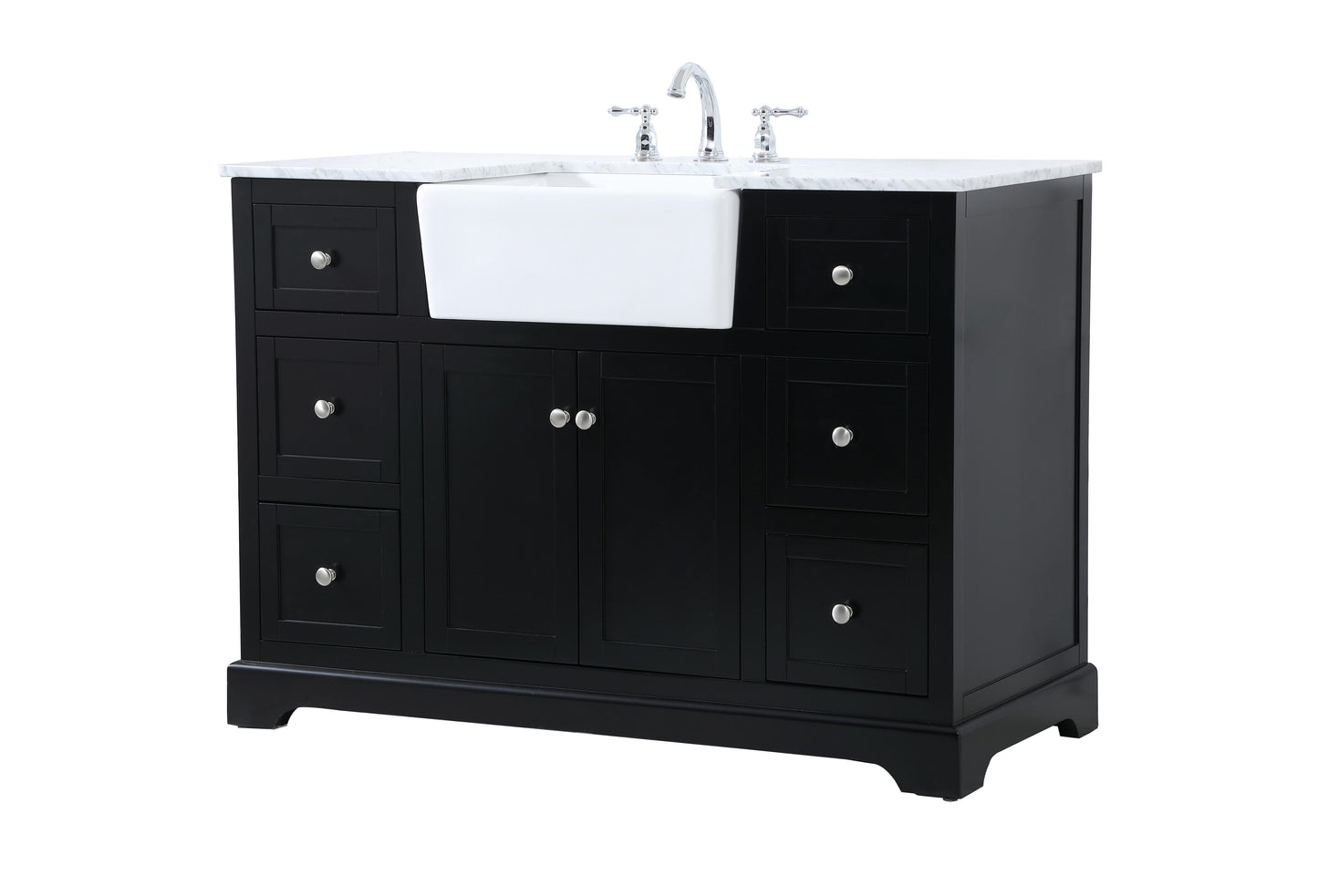 48 inch Single Bathroom Vanity in Black