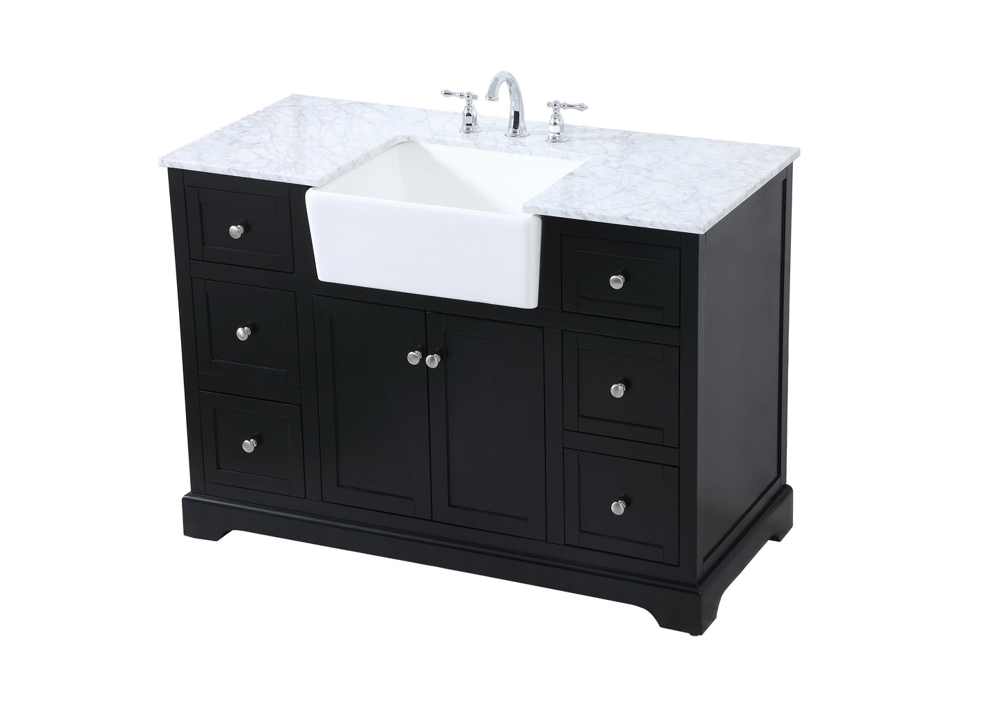 48 inch Single Bathroom Vanity in Black