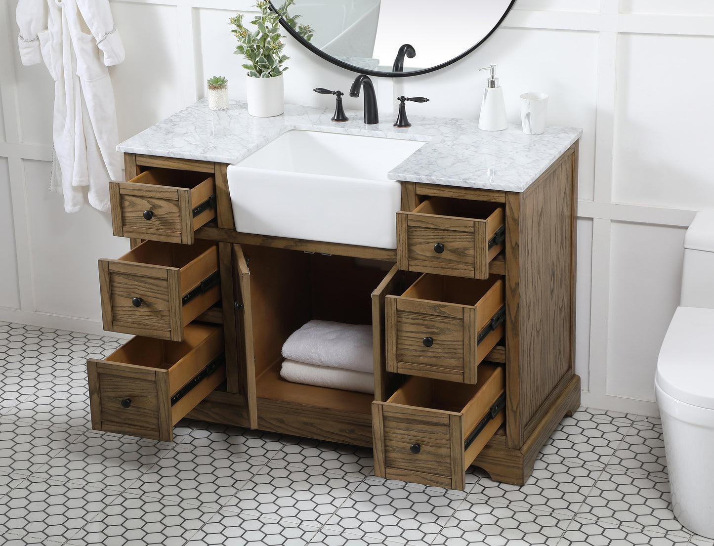 48 inch Single Bathroom Vanity in Driftwood - BC4604835DW