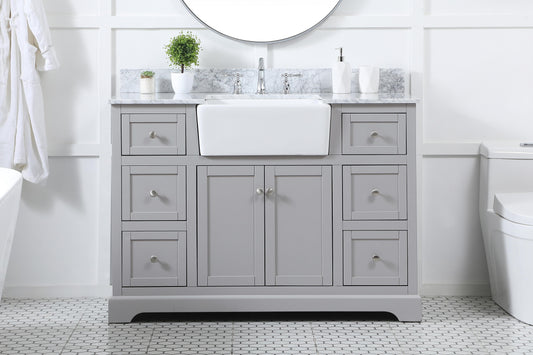 48 inch Single Bathroom Vanity in Grey - BC4604835GR-BS